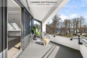 Lichtdurchflutetes Penthouse am See: Direkt-Lift ab Garage, barrierefrei & am Münchner Yachtclub