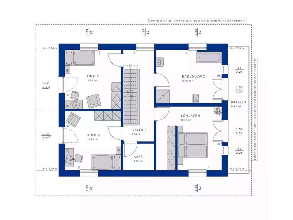 Grundriss EVOLUTION 166 TYP DG