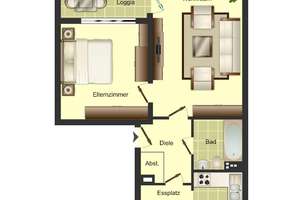 Voll renovierte und modernisierte 2-Zimmer-Balkonwohnung in Duisburg Röttgersbach – Am Kreyenbergshof 30, 47167 Röttgersbach, Duisburg – Vorschaubild 2
