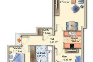 Charmante 3-Zimmer-Wohnung mit Terrasse & Balkon in ruhiger Lage von Wiesbaden-Naurod – Am Ruhwehr 22, 65207 Naurod, Wiesbaden – Vorschaubild 18