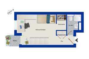Kapitalanlage: Vermietetes 1-Zimmer-Appartement mit Balkon und Stellplatz in Mainz-Laubenheim – Die vollständige Adresse der Immobilie erhältst du vom Anbieter., 55130 Laubenheim, Mainz – Vorschaubild 8
