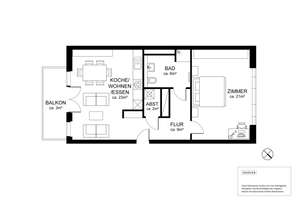 Univercity Suites: 
Großzügige 2-Zimmer-Wohnung im Univiertel – Die vollständige Adresse der Immobilie erhältst du vom Anbieter., 20146 Rotherbaum, Hamburg – Vorschaubild 9