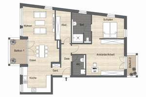 Wunderschöne 3-Zimmer-Wohnung in exponierter Lage von Benrath – barrierefrei – Die vollständige Adresse der Immobilie erhältst du vom Anbieter., 40597 Benrath, Düsseldorf – Vorschaubild 11