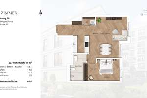 Neubauwohnung mit 2-Zimmern im Kö-Karree - nur 80m von der Königsallee entfernt – Talstraße 11, 40217 Friedrichstadt, Düsseldorf – Vorschaubild 14