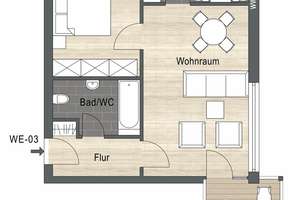2-Zimmer-Eigentumswohnung im Frauenland – Die vollständige Adresse der Immobilie erhältst du vom Anbieter., 97074 Frauenland, Würzburg – Vorschaubild 9