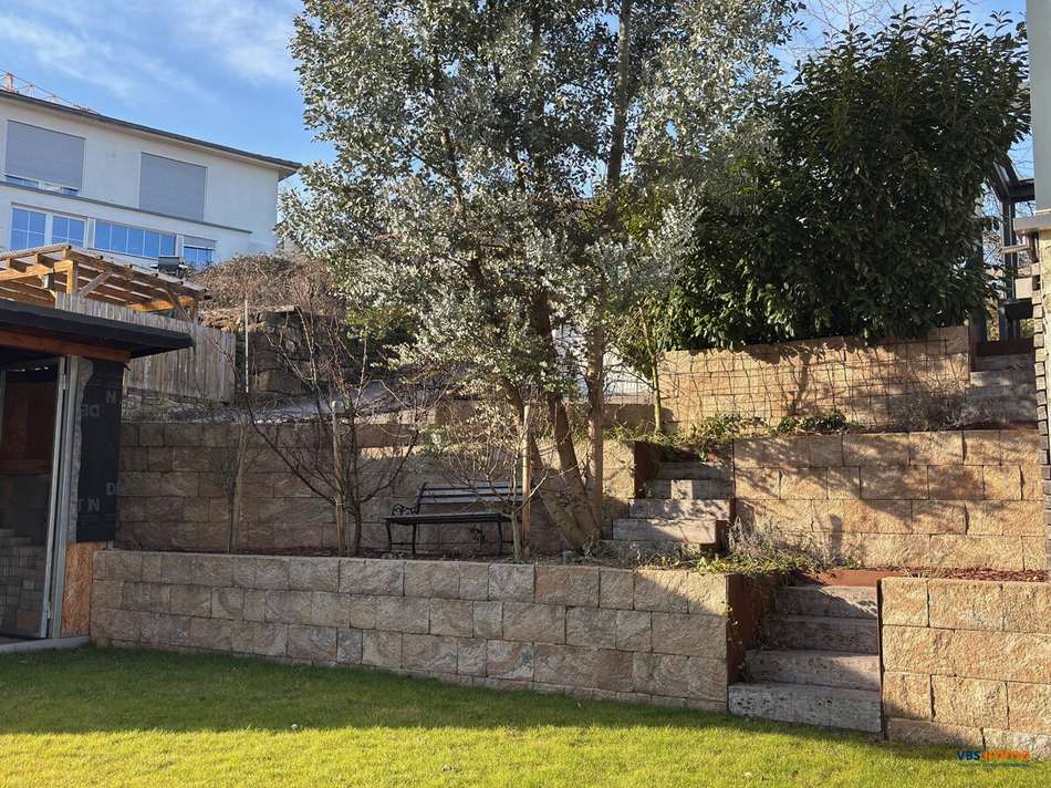 terrassierter Garten