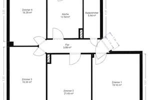KLEEFELD: Charmante 4-Zi. Altbau, 2 Balkone, Dielen- u. Terrazzoboden, Tageslicht-Bad u. Einbauküche – Die vollständige Adresse der Immobilie erhältst du vom Anbieter., 30625 Kleefeld, Hannover – Vorschaubild 12