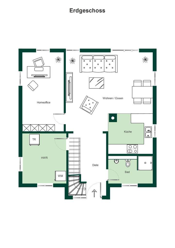 Grundriss Erdgeschoss Option