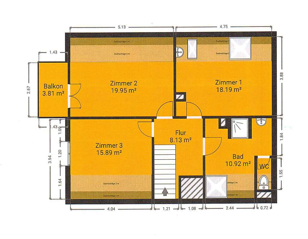 Immobilie in Urbach - URBACH- DHH MIT CHARME IN SONNIGER LAGE, GROßE GARAGE U. GRUNDSTÜCK MIT PERSPEKTIVE - Bild 3