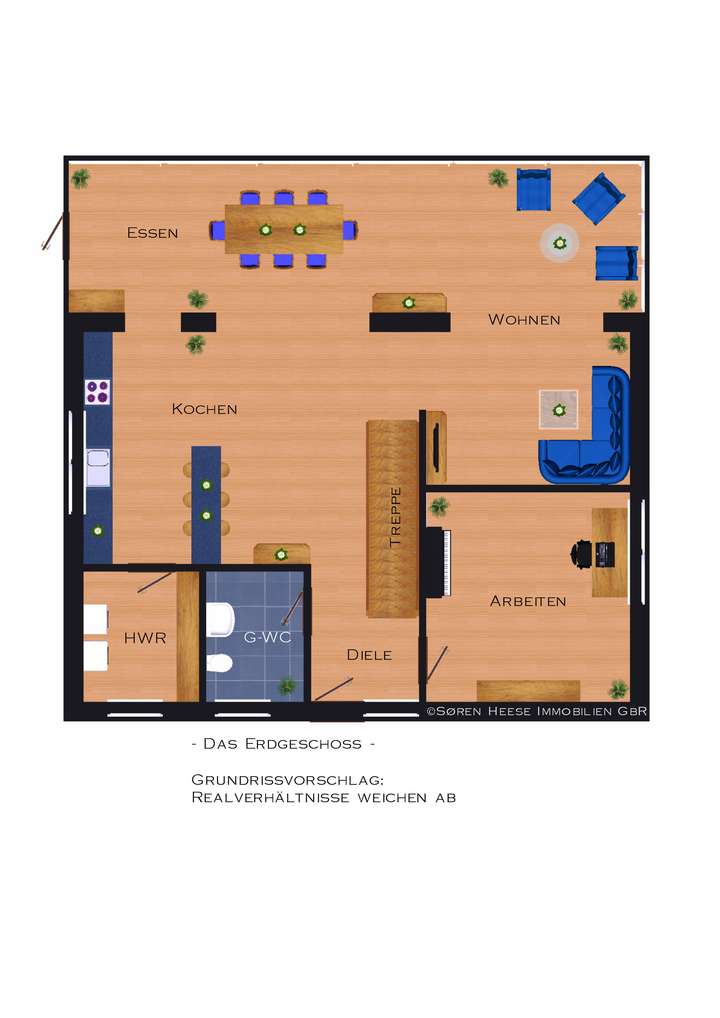 Erdgeschoss-Grundrissvorschlag