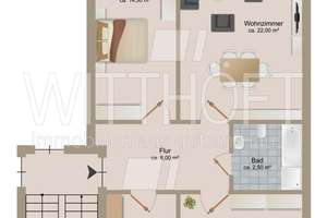 Toll geschnittene 3-Zimmer Wohnung zu vermieten – Die vollständige Adresse der Immobilie erhältst du vom Anbieter., 22145 Rahlstedt, Hamburg – Vorschaubild 2