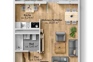 Helle, freundliche 1-Raumwohnung mit geräumiger Loggia – Bruno-Granz-Straße 42, 9122 Morgenleite, Chemnitz – Vorschaubild 14