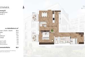 Neubauwohnung mit 3-Zimmern & 2 Balkone im Kö-Karree - nur 80m von der Königsallee entfernt – Talstraße 11, 40217 Friedrichstadt, Düsseldorf – Vorschaubild 7