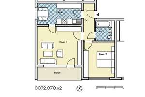 Nähe Bethesda KrHs !  Ruhige 2 Zimmerwohnung mit Balkon. – Greifswalder Str. 5, 42109 Uellendahl-Katernberg, Wuppertal – Vorschaubild 3