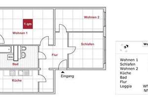 3-Zimmer-Wohnung mit Wohnküche und Balkon – Tanneberger Weg 14, 1169 Gorbitz-Süd, Dresden – Vorschaubild 2