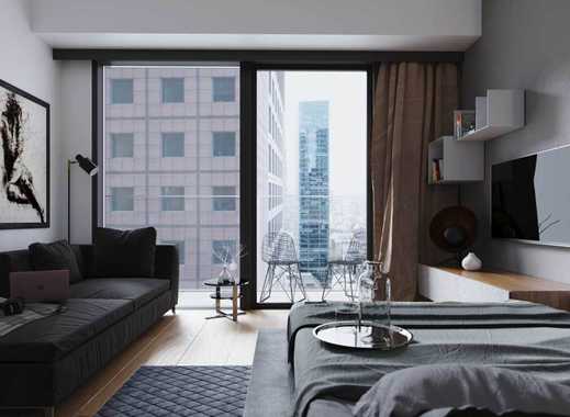 Wohnen in 100 Metern Höhe! Modernes Studio mit Einbauküche und Terrasse im Zentrum der Stadt!