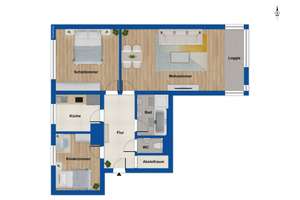 Helle 3‑Zimmer‑Eigentumswohnung mit Balkon und Stellplatz in Duisburg-Mitte – Die vollständige Adresse der Immobilie erhältst du vom Anbieter., 47053 Dellviertel, Duisburg – Vorschaubild 17