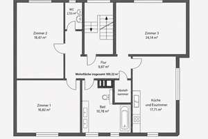 Gehobene 100 m² 3-Zimmer-Wohnung in Heidelberg-Wieblingen, Neckarnähe, große Badewanne, EBK, Garten – Falkengasse 26, 69123 Wieblingen, Heidelberg – Vorschaubild 11
