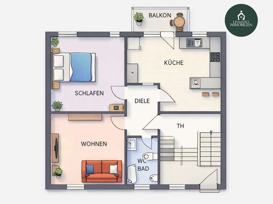 Grundriss visualisiert