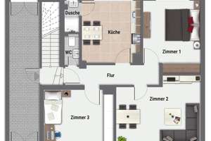 Weststadt: 3 Mehrfamilienhäuser auf einem Anwesen mit kleiner Gewerbeeinheit und 2 Innenhöfen – Blumenstr. 55, 69115 Weststadt, Heidelberg – Vorschaubild 15