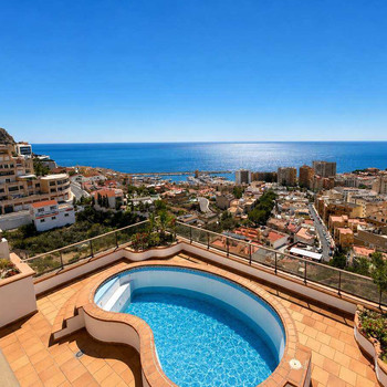 Magnificent villa with a view of the Almeria bay.