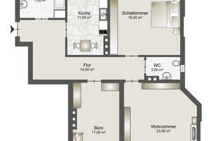 Charmante Altbauwohnung mit Balkon im Münchner Westend – Die vollständige Adresse der Immobilie erhältst du vom Anbieter., 80339 Westend, München – Vorschaubild 10