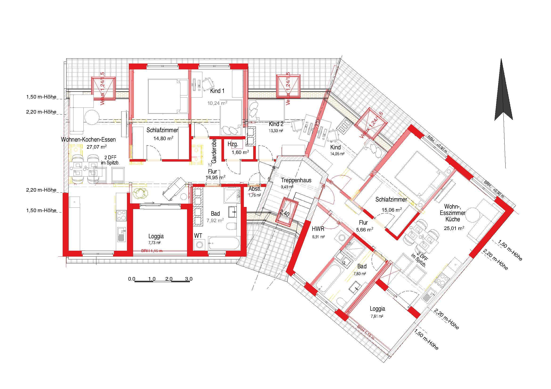 Ausbaufähiges Penthouse-Dachgeschoss mit viel Potenzial – 165 m² Wohnfläche, flexibel nutzbar, Hannover – Bild 3