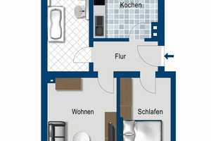 Die Wohnung wird aktuell noch für Sie saniert - Bad mit Dusche und Fußbodenheizung – Erich-Thiele-Str. 4, 4158 Leipzig – Vorschaubild 2