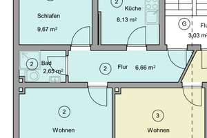 Ruhige 2-Zimmer-Wohnung mit 48 m² – Chemnitzstraße 20, 24114 Südfriedhof, Kiel – Vorschaubild 7