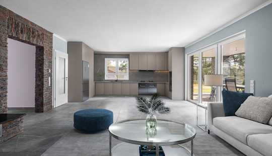 Bild von Einfamilienhaus mit Einbauküche, barrierefreier Ausstattung und Wärmepumpe