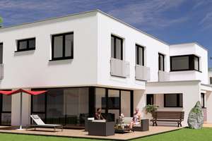 Effizienzhaus A+, KfW 40, mit Grundstück, Wohnkeller, Fußbodenheizung, PV-Anlage und Garage