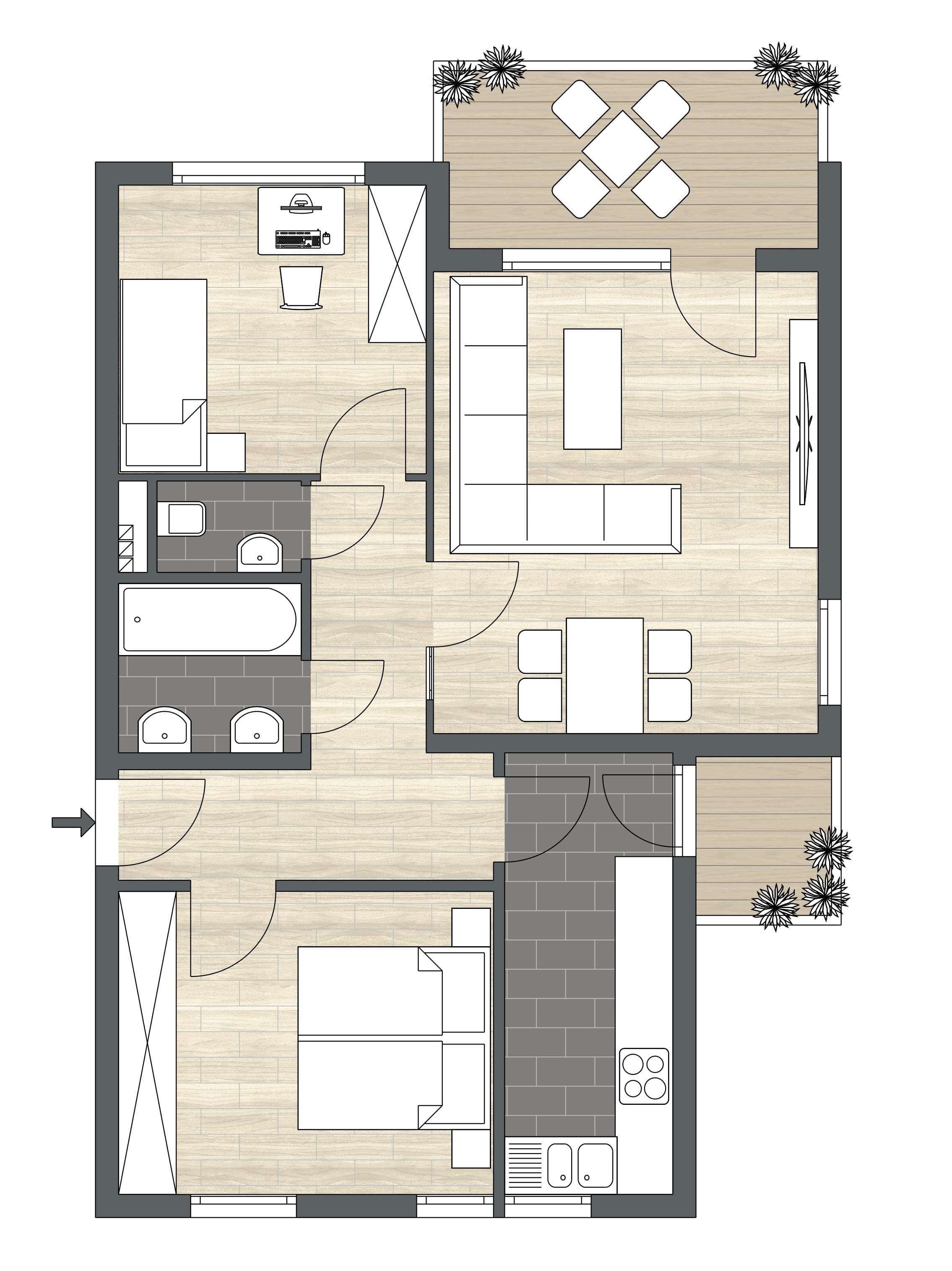 Rohdiamant! Hochparterre im 5-FH in gefragter Lage!, Esslingen Kreis – Bild 2