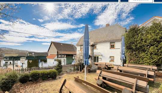Bild von Gastro-Anwesen im Taunus mit Fachwerkflair - mit Biergarten, Whg, Scheune, Ausbauoption, Stellplätze