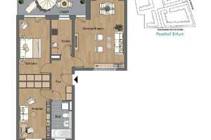 antaris Immobilien GmbH **Wohlfühlwohnung mit Balkon im modernen Quartier** – Die vollständige Adresse der Immobilie erhältst du vom Anbieter., 99085 Krämpfervorstadt, Erfurt – Vorschaubild 8