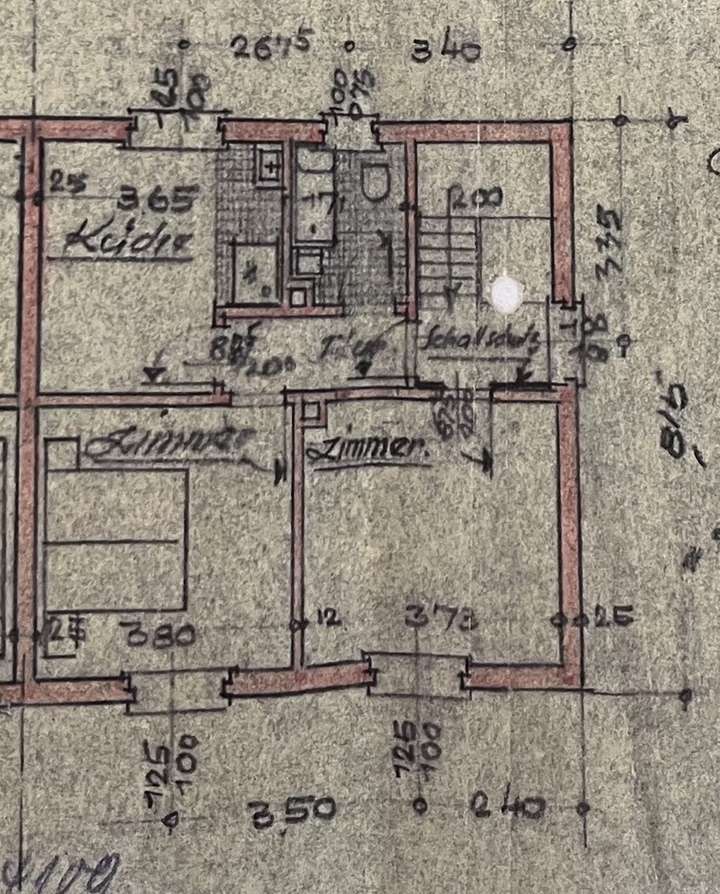 Grundriss OG: Küche = Arbeiten