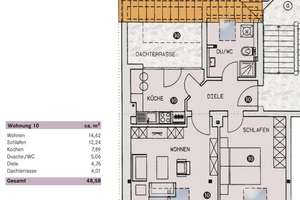 Investieren in Leutzsch! - Singletraum mit sonniger Dachloggia - Laminat - Tageslichtbad mit Dusche – 4179 Leutzsch, Leipzig – Vorschaubild 6