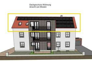 Exklusive Dachgeschosswohnung mit großer Dachterrasse und Kamin – 87719 Mindelheim – Vorschaubild 1