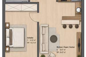 Modernes Wohnen auf einer Ebene – 2-Zimmer-Neubauwohnung mit Terrasse – Die vollständige Adresse der Immobilie erhältst du vom Anbieter., 38226 Lebenstedt, Salzgitter – Vorschaubild 7