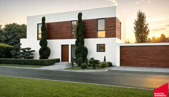 Bild von Moderne Villa im Bauhausstil am idyllischen Urselbach