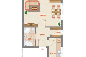 #2,5 Zimmer mit Balkon sofort beziehbar - 1. OG - beste Lage – Die vollständige Adresse der Immobilie erhältst du vom Anbieter., 65207 Mitte, Wiesbaden – Vorschaubild 5