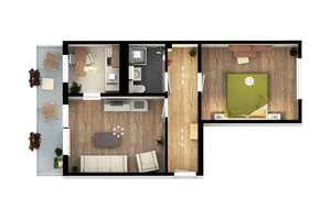 2-Raum-Wohnung mit Aufzug und Balkon zu vermieten. – Berliner Straße 15, 39218 Schönebeck (Elbe) – Vorschaubild 5