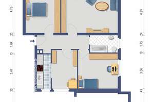 4-Zimmer-Hochparterre-Wohnung mit schöner Aussicht vom Balkon in Lörrach – Die vollständige Adresse der Immobilie erhältst du vom Anbieter., 79539 Lörrach – Vorschaubild 9