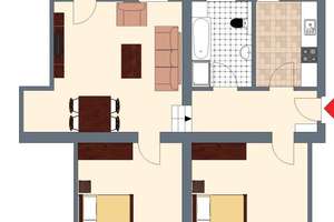 3-Zimmer-Wohnung mit Dusche & Wanne & Balkon im 1. Obergeschoss – Lützowstraße 55, 9119 Kappel, Chemnitz – Vorschaubild 8