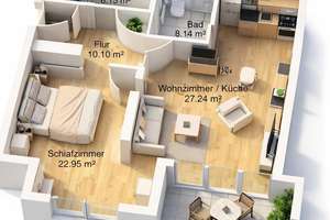 Das Optimum an Energieeffizienz I WE 12 I Barrierefreie 2-Zimmer Wohnung mit Loggia – Bohnhorststraße 1-7, 30165 Hainholz, Hannover – Vorschaubild 8