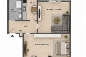 2 Zimmer Wohnung im Herzen von Mülheim – Die vollständige Adresse der Immobilie erhältst du vom Anbieter., 51063 Mülheim (Ortsteil), Köln – Vorschaubild 9