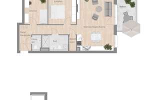 moderne 3,5-Zimmerwohnung mit traumhaftem Altstadtblick – Marienstraße 7, 74354 Besigheim – Vorschaubild 2