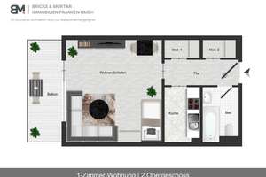Attraktive, vermietete 1-Zimmerwohnung mit Balkon und Stellplatz in Nürnberg-Langwasser – Die vollständige Adresse der Immobilie erhältst du vom Anbieter., 90473 Langwasser Südost, Nürnberg – Vorschaubild 9