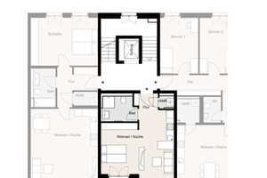 "Noltemeyer-Höfe" • 1 - Zimmer Wohnung • Terrasse • Einbauküche – Noltemeyerhöfe 18, 38114 Braunschweig – Vorschaubild 1