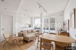 Eine Bühne für Skyline und Europagarten: Zwei-Zimmer-Wohnung im Praedium – 60486 Gallus, Frankfurt am Main – Vorschaubild 2