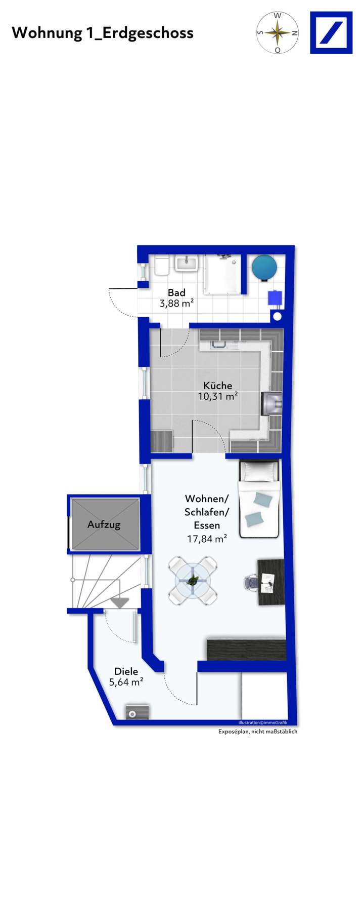 Grundriss Grafik_Wohnung 1